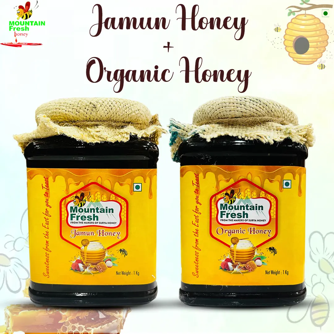 Organic Honey1kg+Jamun Honey1Kg