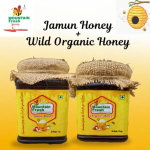 Jamun Honey 1Kg+Wild Organic Honey-250gm