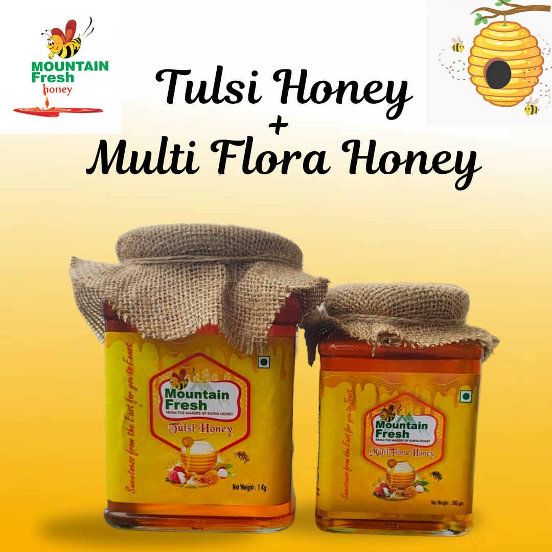 Tulsi Honey 1Kg + Multi flora Honey-500gm