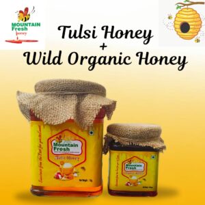 Tulsi Honey 1kg + Wild Organic Honey-250gm