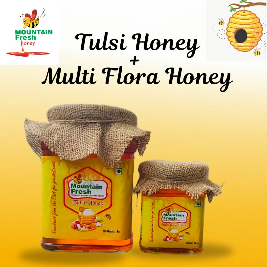 Tulsi Honey1Kg+Multi flora Honey 250gm